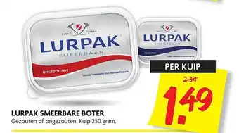 Dekamarkt Lurpak Smeerbare Boter 250 gram aanbieding