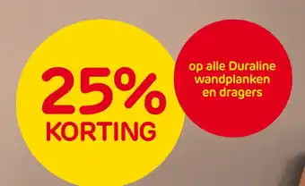 Praxis op alle Duraline wandplanken en dragers aanbieding