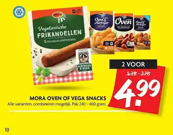 Dekamarkt Mora Oven Of Vega Snacks 240-400 gram aanbieding