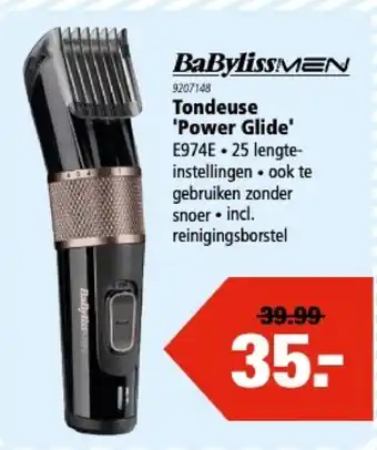 Marskramer BaBylissMEN Tondeuse Power Glide | E974E aanbieding