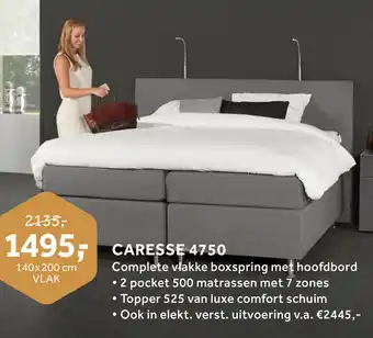 Caresse Boxspring Caresse 4750 140*200 cm VLAK aanbieding