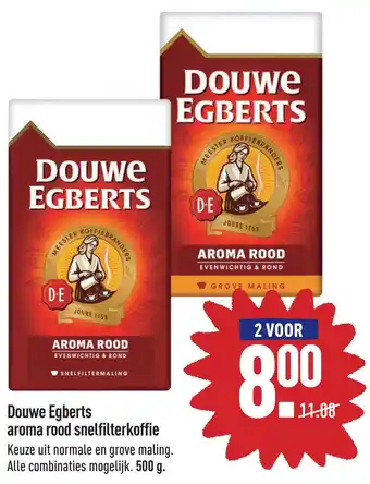 ALDI Douwe Egberts aroma rood snelfilterkoffie aanbieding