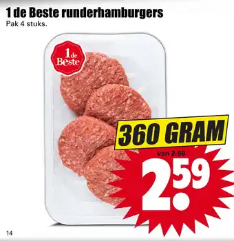 Dirk 1 de Beste runderhamburgers aanbieding