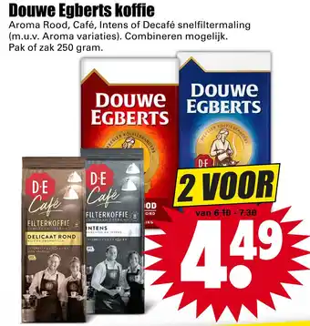 Dirk Douwe Egberts koffie aanbieding