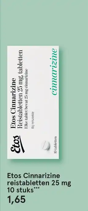 Etos Etos Cinnarizine reistabletten 25 mg 10 stuks* *** aanbieding