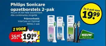 Kruidvat Philips Sonicare opzetborstels 2-pak aanbieding