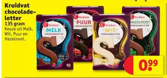 Kruidvat Kruidvat chocolade- letter 135 gram aanbieding