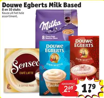 Kruidvat Douwe Egberts Milk Based8 en 10 stuks Keuze uit het hele assortiment. aanbieding