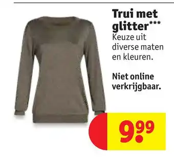 Kruidvat Trui met glitter aanbieding