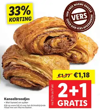 Lidl Kaneelbroodjes aanbieding