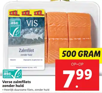 Lidl Verse zalmfilets zonder huid aanbieding