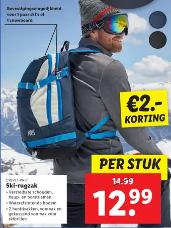 Lidl Ski-rugzak aanbieding