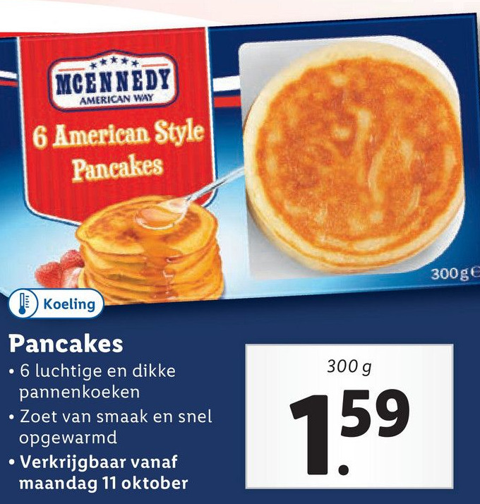 Pancakes aanbieding bij Lidl