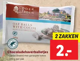 Lidl Chocoladehaverballetjes aanbieding