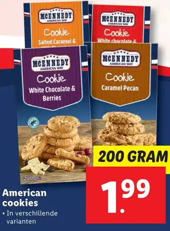 Lidl American cookies aanbieding