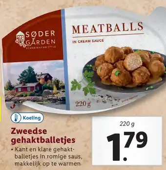 Lidl Zweedse gehaktballetjes aanbieding