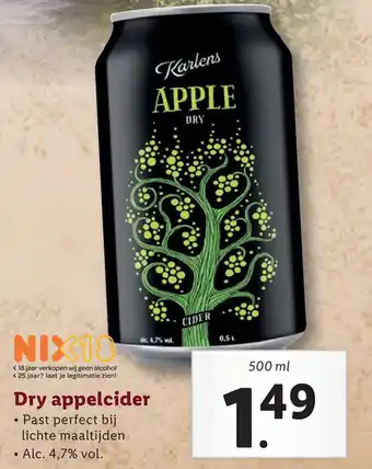 Lidl Dry appelcider aanbieding