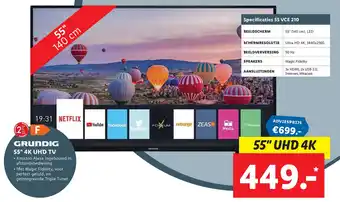 Lidl GRUNDIG 55" 4K UHD TV aanbieding