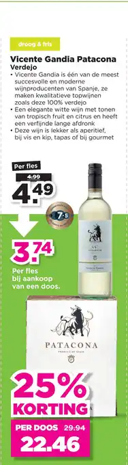 PLUS Vicente Gandia Patacona Verdejo aanbieding