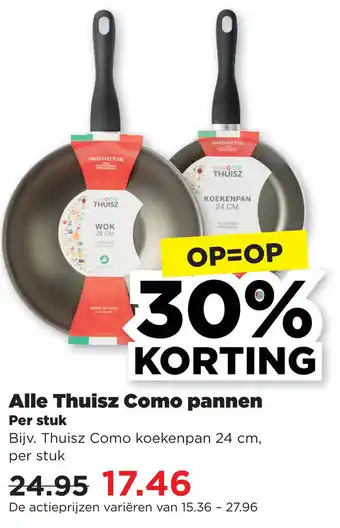 PLUS Alle Thuisz Como pannen Per stuk aanbieding