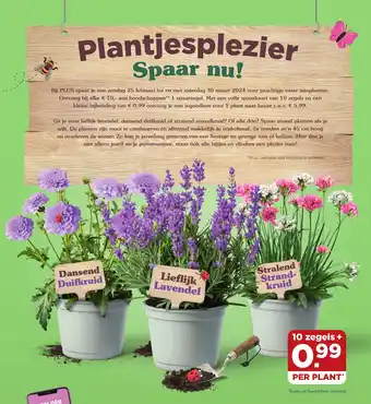 PLUS Plantjesplezier 10 zegels aanbieding