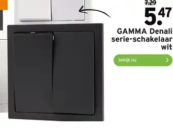 GAMMA GAMMA Denali serie-schakelaar wit aanbieding