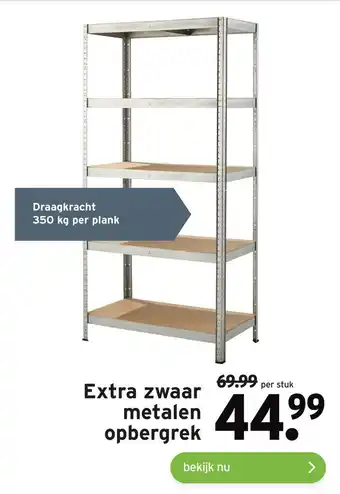 GAMMA Extra zwaar metalen opbergrek aanbieding