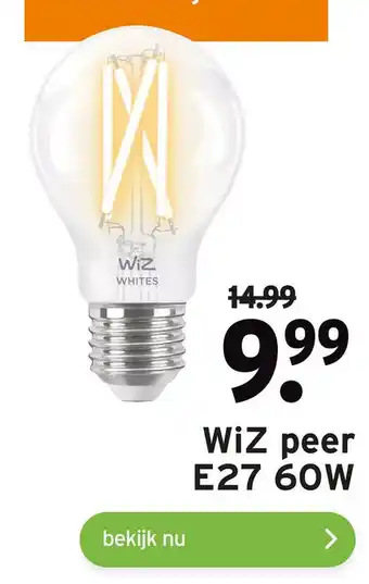 GAMMA Wiz peer E27 60W aanbieding