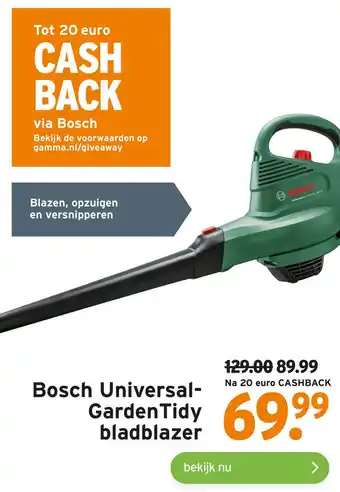 GAMMA Bosch Universal- GardenTidy bladblazer aanbieding