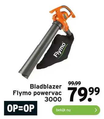 GAMMA Bladblazer Flymo powervac 3000 aanbieding