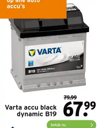 GAMMA Varta accu black dynamic B19 aanbieding