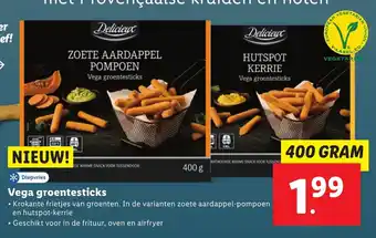 Lidl Vega Groentesticks 400 gram aanbieding