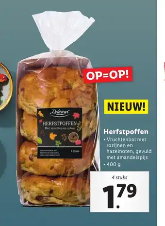 Lidl Herfstpoffen 400g 4 stuks aanbieding