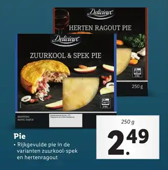 Lidl Pie 250g aanbieding