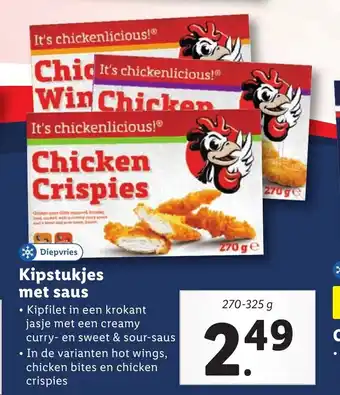 Lidl Kipstukjes Met Saus 270-325g aanbieding