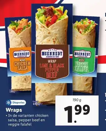 Lidl Wraps 190g aanbieding