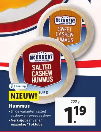 Lidl Hummus 200g aanbieding