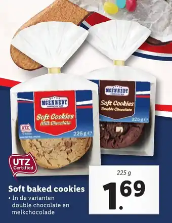 Lidl Soft Baked Cookies 225g aanbieding