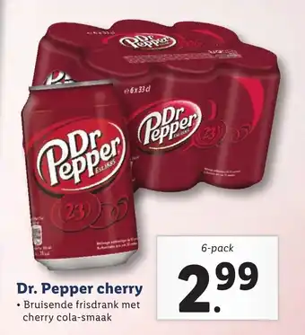 Lidl Dr. Pepper Cherry 6-pack aanbieding