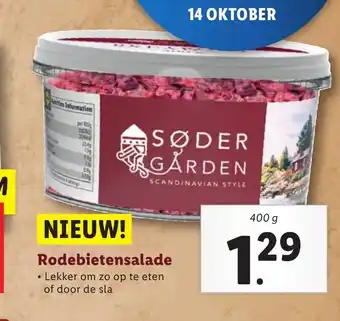 Lidl Rodebietensalade 400g aanbieding