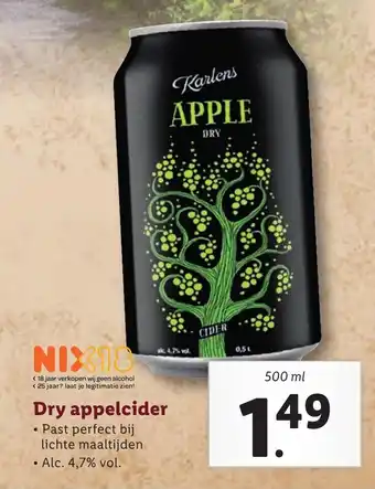 Lidl Dry Appelcider 500 ml aanbieding