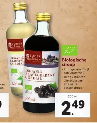 Lidl Biologische Siroop 500 ml aanbieding