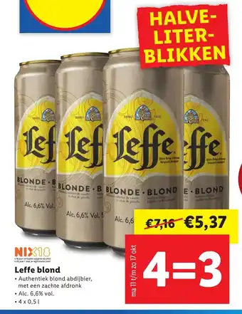 Lidl Leffe Blond aanbieding