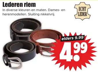 Dirk Lederen riem aanbieding