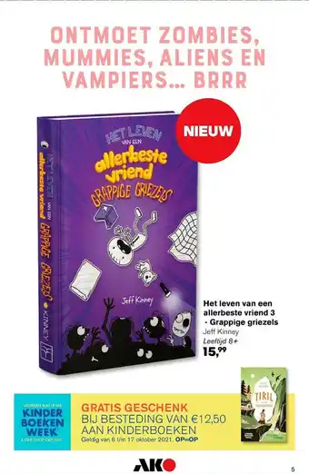 AKO Het Leven Van Een Allerbeste Vriend 3 - Grappige Griezels Jeff Kinney aanbieding