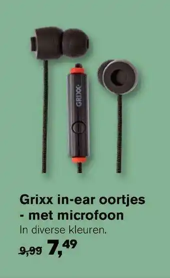 AKO Grixx In-Ear Oortjes - Met Microfoon aanbieding