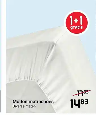 Beddenreus Molton Matrashoes 1+1 Gratis aanbieding