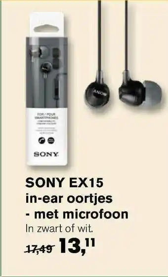 AKO Sony EX15 In-Ear Oortjes - Met Microfoon aanbieding