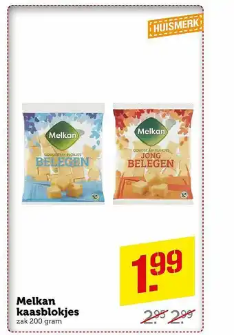 Coop Melka Kaasblokjes aanbieding