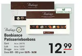 De Kweker Bonbiance Patisseriebonbons Gent, Luik Of Brugge aanbieding